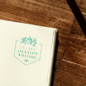 Groene Botanische Bibliotheek Boek Ex Libris Bookp Zelfinktende Stempel