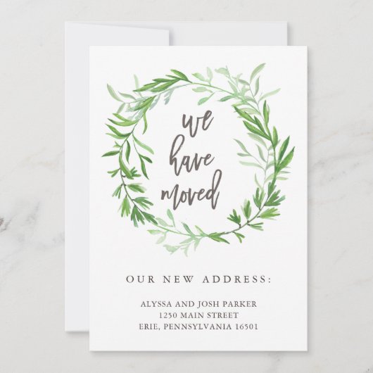 Groene botanische bladeren Bewegende aankondiging (Voorkant)