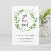 Groene botanische bladeren Bewegende aankondiging (Staand voorkant)