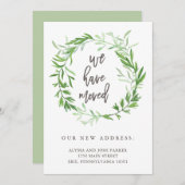 Groene botanische bladeren Bewegende aankondiging (Voorkant / Achterkant)