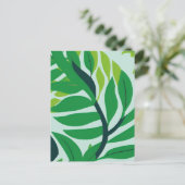 Groene botanische bladeren briefkaart (Staand voorkant)