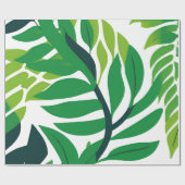 Groene botanische bladeren cadeaupapier (Vlak)