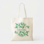 Groene botanische bladeren Elegant Wedding Canvas  Tote Bag (Voorkant)