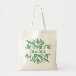 Groene botanische bladeren Elegant Wedding Canvas  Tote Bag