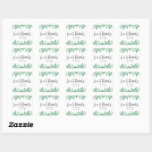 Groene botanische bladeren Elegant Wedding Sticker (Vel)