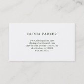 Groene botanische bladeren en goud visitekaartje (Achterkant)