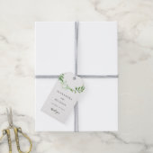 Groene botanische bladeren krans bruiloft gunst cadeaulabel (Met Touw)
