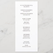 Groene Botanische Bladeren Krans Trouwprogramma Programmakaart (Achterkant)