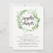 Groene botanische bladeren met schoorsteen kaart (Voorkant)