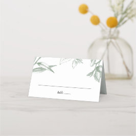 Groene Botanische Bladeren Plaatskaartje