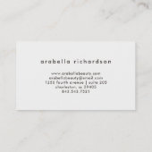 Groene botanische bladeren Wreate en Monogram Visitekaartje (Achterkant)