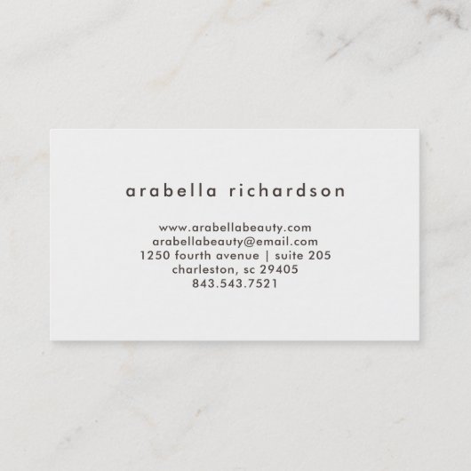 Groene botanische bladeren Wreate en Monogram Visitekaartje (Achterkant)