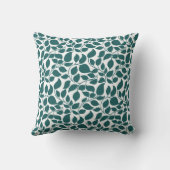 Groene botanische bladprint Evergreen huisdecorati Kussen (Achterkant)
