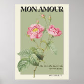 Groene Botanische Bloem Poster Kamer Decor (Voorkant)