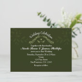 Groene Botanische Bos Rustieke Bruiloft Iedere Geb Kaart (Staand voorkant)
