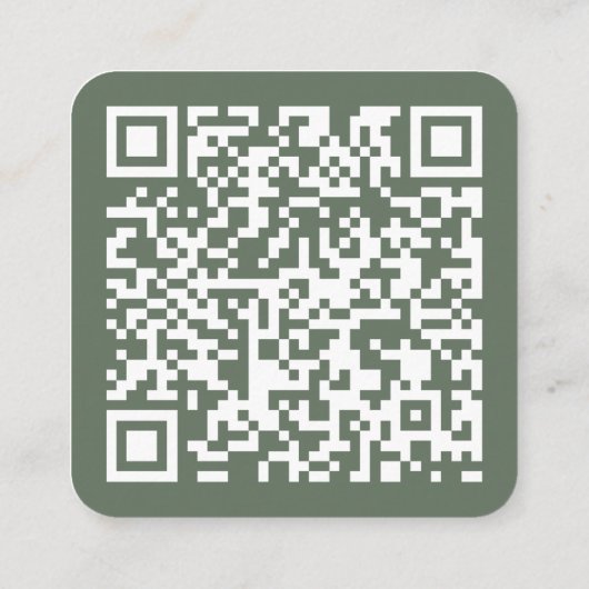 Groene Botanische | Bruiloft RSVP QR Code Informatiekaartje (Achterkant)