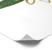 Groene botanische bruiloft Welkomstbord Poster (Hoek)