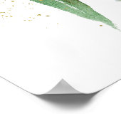 Groene botanische bruiloft Welkomstbord Poster (Hoek)