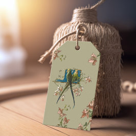Groene Botanische dank u geschenk Label Cadeaulabel