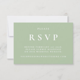 Groene botanische elegante bruiloft RSVP-kaart RSVP Kaartje
