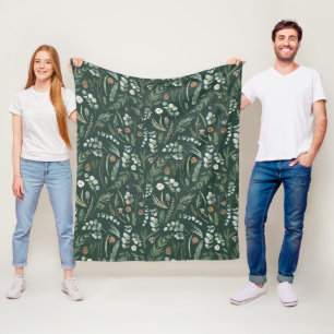Groene botanische elegante moderne familie cadeau  fleece deken
