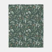 Groene botanische elegante moderne familie cadeau  fleece deken (Voorkant)