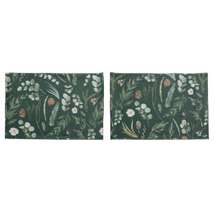 Groene botanische elegante moderne familie rustige kussensloop