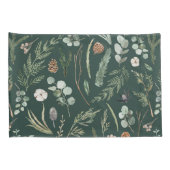 Groene botanische elegante moderne familie rustige kussensloop (Achterkant-Rechts)