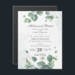 Groene botanische eucalyptus bruiloft magnetische uitnodiging<br><div class="desc">Huwelijksuitnodiging ontwerp op een dunne magnetische kaart die een boeket van waterverf groen, eucalyptus en een sappige over een waterverf plons beschikt. Creëer de perfecte huwelijksuitnodiging met deze "Eucalyptus Greenery Botanical" sjabloon. Een hoogwaardig, trendy en modern ontwerp dat gemakkelijk aan te passen is aan uw trouwkleuren, stijl en thema. Aanvullende...</div>
