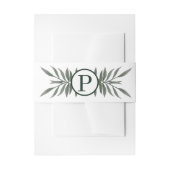 Groene botanische Floral Greenery Rustic Wedding Uitnodigingen Wikkel (Voorkant Voorbeeld)