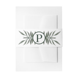 Groene botanische Floral Greenery Rustic Wedding Uitnodigingen Wikkel