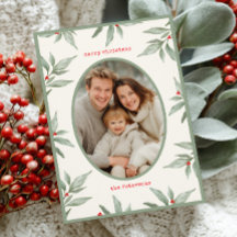 Groene  Botanische Foto Vrolijk Kerstfeest