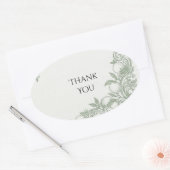 Groene botanische Fruit Bedankt Sticker (Envelop)