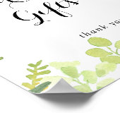 Groene Botanische Gebladerte Kaarten en Cadeaus Bo Poster (Hoek)
