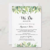 Groene Botanische Gebladerte We Do Again Vow Renew Kaart (Voorkant)