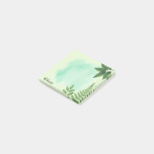 Groene botanische gepersonaliseerde plakbriefjes post-it® notes (Schuin)