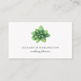 Groene botanische kaart. Groen minimalistisch. sim Visitekaartje