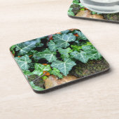 Groene botanische klimop en veldsteen drankjes onderzetter (Linkerzijde)