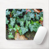 Groene botanische klimop en veldsteen muismat (Met muis)