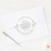 Groene Botanische Krans Ingrediënten Label Sticker (Envelop)