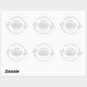 Groene Botanische Krans Ingrediënten Label Sticker (Vel)