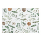 Groene botanische kreet met elegant script, cadeau kussensloop (Achterkant)