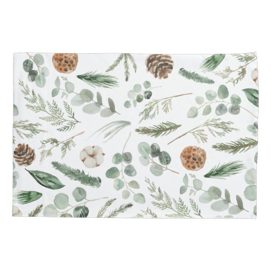 Groene botanische kreet met elegant script, cadeau kussensloop (Achterkant)