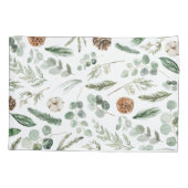 Groene botanische kreupelachtig script mrs kussensloop (Achterkant)