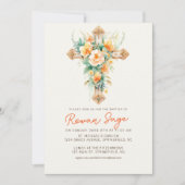 Groene Botanische Kruisdoop uitnodiging (Voorkant)