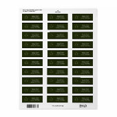 Groene Botanische Landelijke Bos Moderne Trouwdag Etiket (Full Sheet)