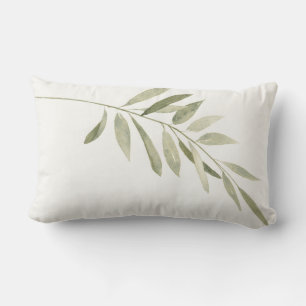 Groene Botanische Moderne Boho Salie Waterverf Bla Kussen