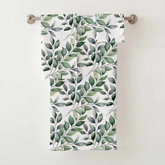 Groene Botanische Natuur Handdoekenset Bad Handdoek (Insitu)