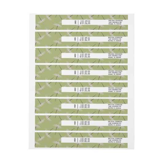 Groene Botanische Pixie Bloemstuk Bruiloft Logo (Vel)