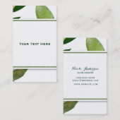 Groene botanische Plant laat elegante afbeelding o Visitekaartje (Voorkant / Achterkant)